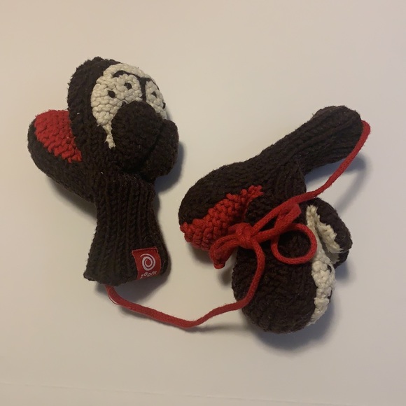 Zooni Knit Puppy Mittens - Baby Size 12M - Picture 3 of 3